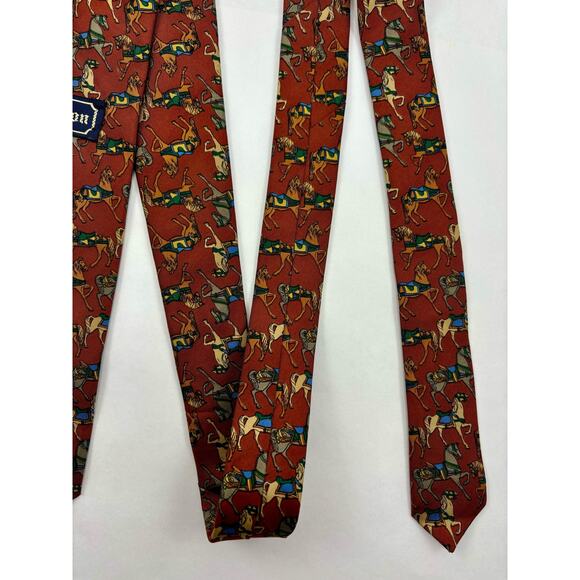 Vintage Huntington Silk Tie Horse Pattern - Picture 10 of 10